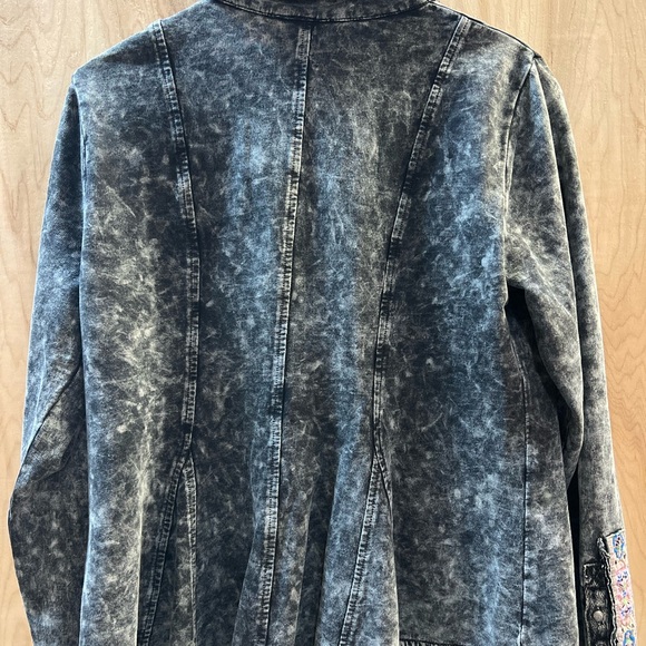 ARATTA Silent Journey Vintage Style Black French terry embellished Jacket NWT - Picture 12 of 16